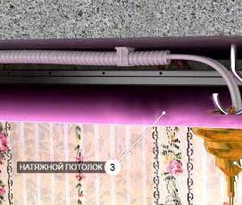 Натяжной потолок без закладных - тип 2