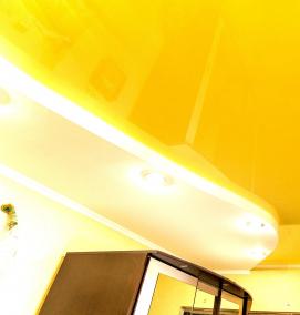 Натяжной потолок двухуровневый овальный - модель 1