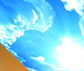 Натяжной потолок небо с облаками - модель 3