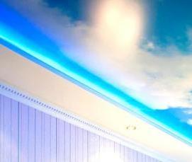 Натяжной потолок небо с облаками - модель 2