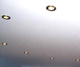 Натяжной потолок одноуровневый без люстры - модель 1