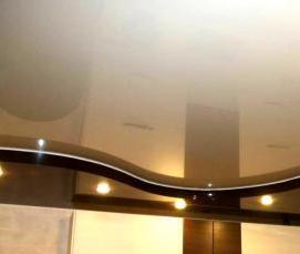 Натяжной потолок одноуровневый без люстры - модель 3