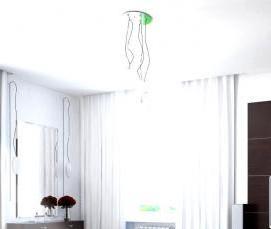 Натяжной потолок одноуровневый без люстры - модель 2