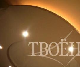 Натяжной потолок с закарнизной подсветкой - вариант 1