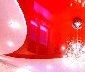 Натяжной потолок синий с белым - тип 3