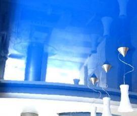 Натяжной потолок синий с белым - тип 2