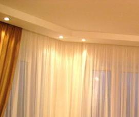 Натяжной потолок скрывающий карниз - тип 2