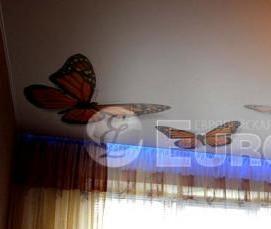 Натяжной потолок со скрытым карнизом - модель 3