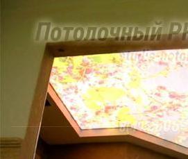 Натяжной потолок светящийся изнутри - вариант 1