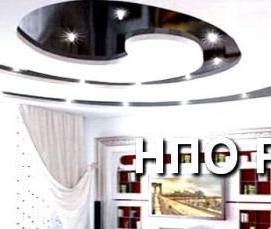 Натяжной потолок в черно белом цвете - вариант 2