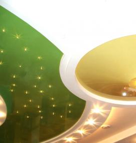 Натяжные потолки бело шоколадные - модель 3