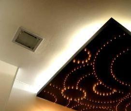 Натяжные потолки глянцевые парящие - тип 2