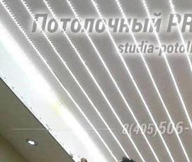 Натяжные потолки с диодной лентой - вариант 1