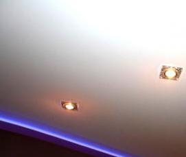 Натяжные потолки с подсветкой круги - тип 4