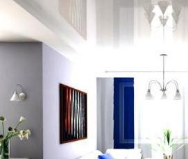 Натяжные потолки серо белые - тип 1