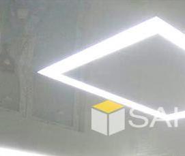 Натяжные потолки со светодиодными линиями - модель 1