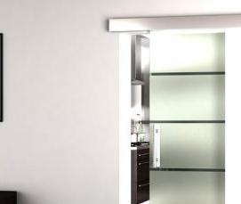 Навесные двери на роликах межкомнатные одинарные - модель 3