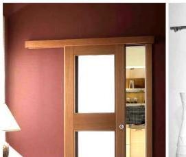 Навесные двери на роликах межкомнатные одинарные - модель 2