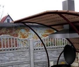 Навесы беседки из профильной трубы - вариант 3