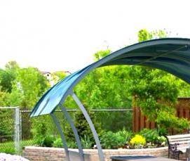 Недорогие беседки для дачи из поликарбоната - вариант 3