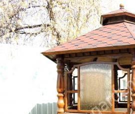 Недорогие беседки из дерева для дачи - тип 4