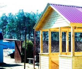 Недорогие беседки из дерева для дачи - тип 3