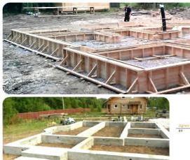 Незаглубленный ленточный фундамент - вариант 4