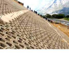 Объемная георешетка для склонов - вариант 2