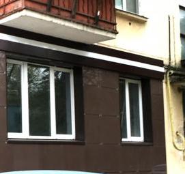 Облицовка фасада керамогранитной плиткой - тип 3