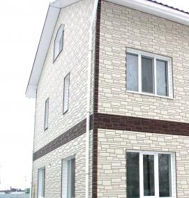 Облицовка наружных стен керамогранитом - тип 1