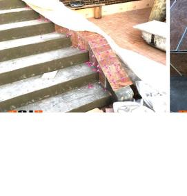 Облицовка ступеней керамической плиткой - модель 1