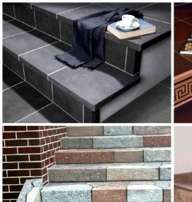 Облицовка ступеней керамической плиткой - модель 2