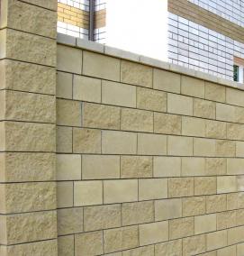 Облицовочный блок рваный камень цветной - тип 3