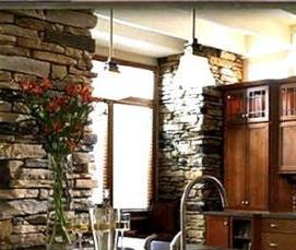 Облицовочный камень на кухню - вариант 1