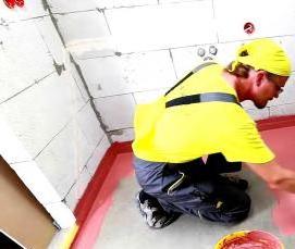 Обмазочная гидроизоляция полимерной мастикой - модель 1