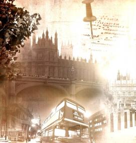 Обои бумажные: лондон - тип 1