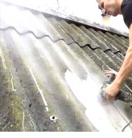 Очистка шифера на крыше - тип 4