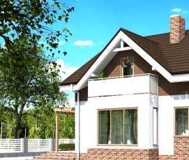 Одноэтажный сруб с террасой - модель 3