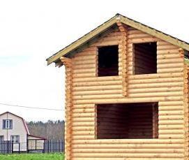 Одноэтажный сруб с террасой - модель 2