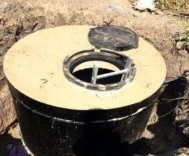 Однокамерный  из бетонных колец - вариант 1