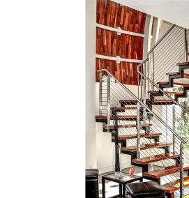 Одномаршевая металлическая лестница - модель 3