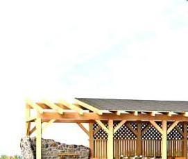 Односкатная беседка из металла - модель 1