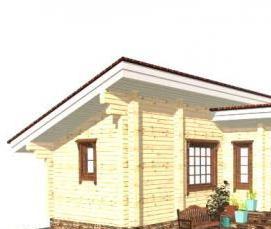 Односкатная беседка с мангалом - модель 1