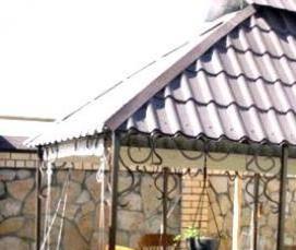 Односкатная простая беседка - модель 4