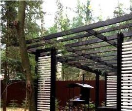 Односкатная простая беседка - модель 2