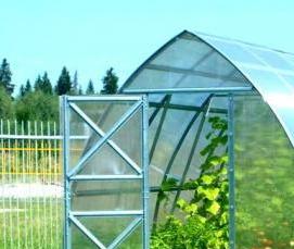 Односкатная теплица из поликарбоната - вариант 3