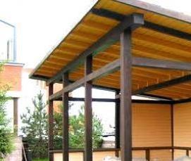 Односкатные беседки из дерева - вариант 2