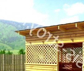 Односкатные деревянные беседки - вариант 2