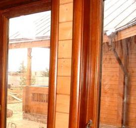 Окно деревянное для хозблока - модель 4