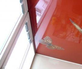 Оливковый натяжной потолок - вариант 3